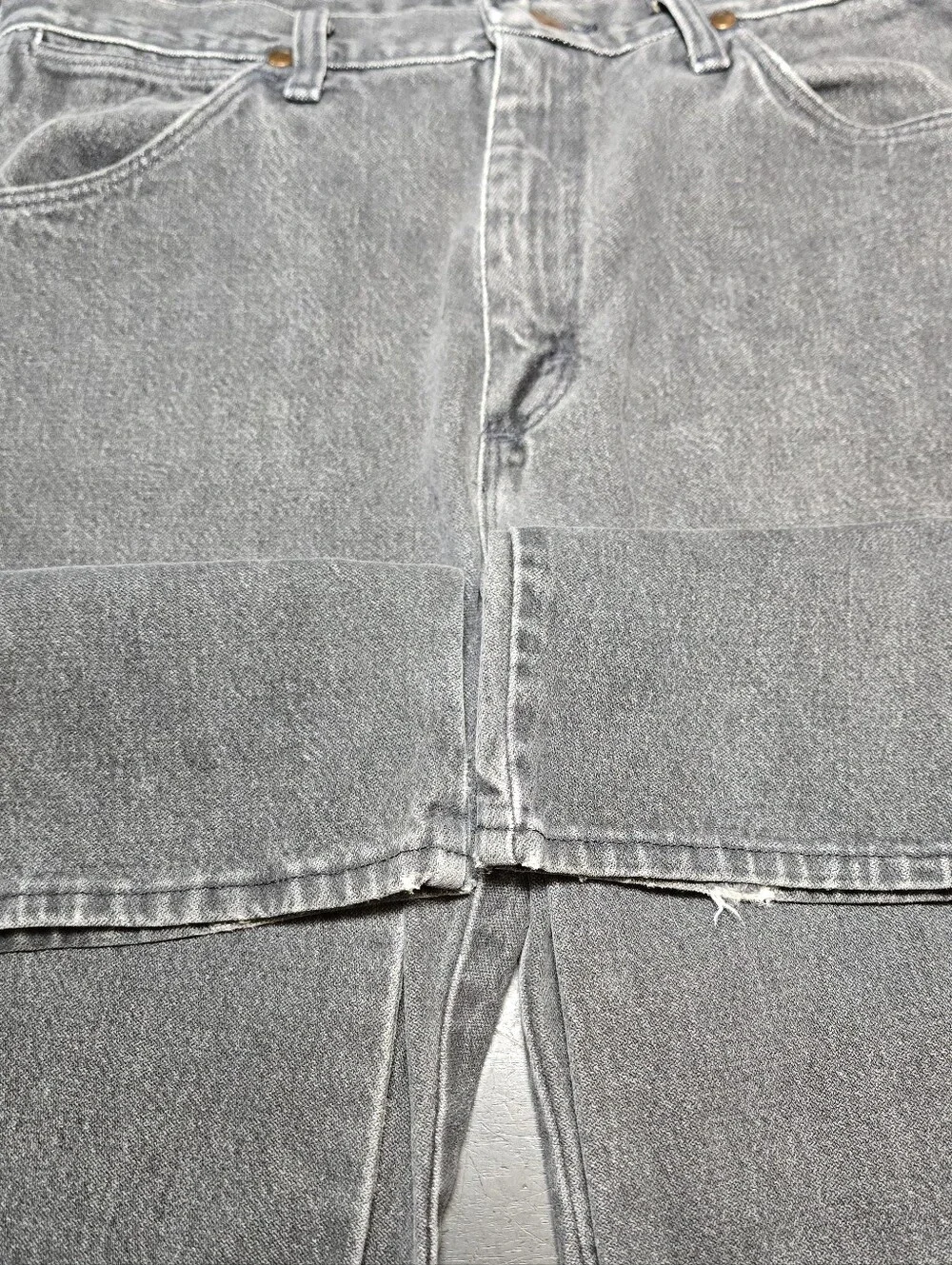 Vintage Wrangler 13MWZ Black Jeans Made in USA Cowboy Cut Mens Tag 35x34 Fits 33